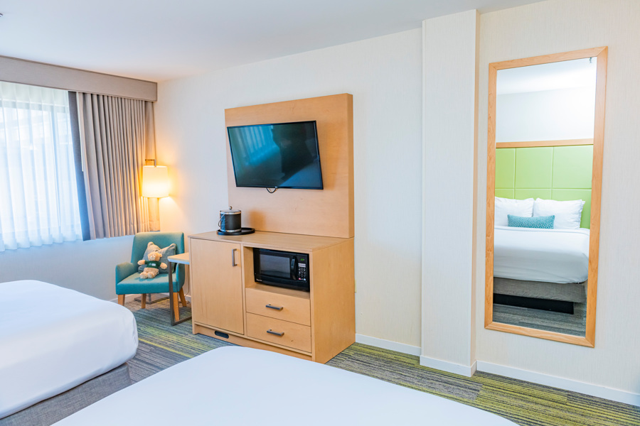 Tv and dresser in Boston Hotel Room